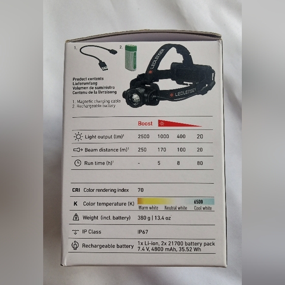 Ledlens H15R Core Waterproof USB Rechargeable LED Headlamp 2500Lumen Magnetic - Picture 14 of 15